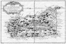 A Map of St Lucia, the West Indies, 1758-N Bellun-Laminated Giclee Print