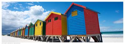 Rainbow Beach Huts-N^ Bradfield-Art Print