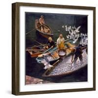 N.C. Wyeth: Fishermen-Newell Convers Wyeth-Framed Giclee Print