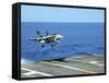 n F/A-18C Hornet Lands Aboard the Aircraft Carrier USS Ronald Reagan-Stocktrek Images-Framed Stretched Canvas