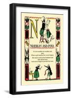 N for Needles and Pins-Tony Sarge-Framed Art Print