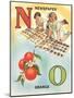 N for Newspaper, O for Orange-null-Mounted Art Print