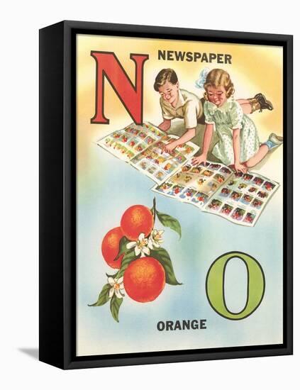 N for Newspaper, O for Orange-null-Framed Stretched Canvas