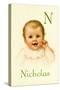 N for Nicholas-Ida Waugh-Stretched Canvas