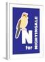 N For The Nightingale, An Animal Alphabet For The Kids-Elizabeta Lexa-Framed Art Print