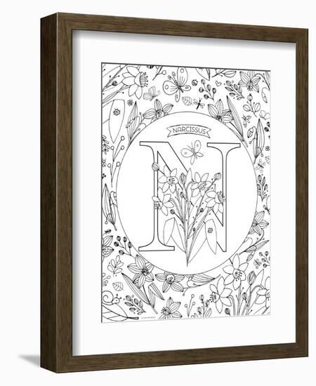 N is for Narcissus-Heather Rosas-Framed Art Print