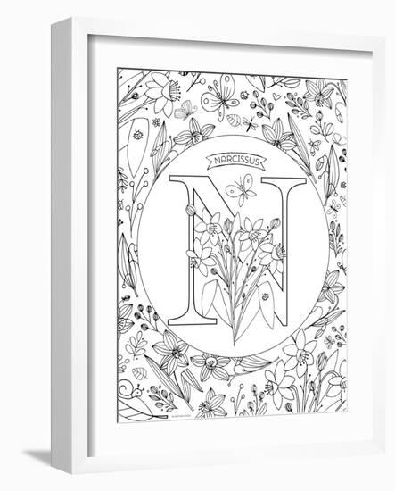 N is for Narcissus-Heather Rosas-Framed Art Print