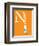 N is for Neck (orange)-Theodor (Dr. Seuss) Geisel-Framed Art Print