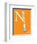 N is for Neck (orange)-Theodor (Dr. Seuss) Geisel-Framed Art Print