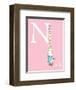 N is for Neck (pink)-Theodor (Dr. Seuss) Geisel-Framed Art Print