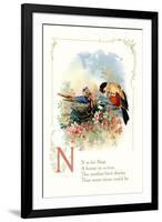 N is for Nest-null-Framed Art Print