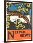 N is for Newt-null-Framed Art Print