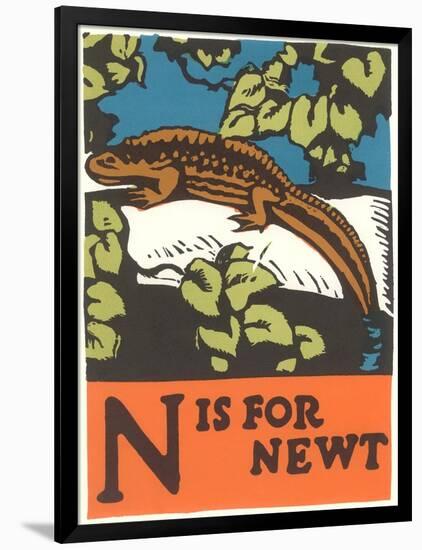 N is for Newt-null-Framed Art Print