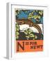 N is for Newt-null-Framed Art Print