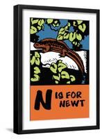 N is for Newt-Charles Buckles Falls-Framed Art Print