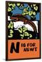 N is for Newt-Charles Buckles Falls-Framed Art Print