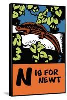 N is for Newt-Charles Buckles Falls-Framed Stretched Canvas