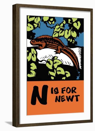 N is for Newt-Charles Buckles Falls-Framed Art Print