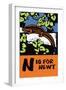 N is for Newt-Charles Buckles Falls-Framed Art Print