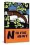 N is for Newt-Charles Buckles Falls-Stretched Canvas