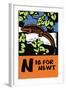 N is for Newt-Charles Buckles Falls-Framed Art Print