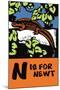 N is for Newt-Charles Buckles Falls-Mounted Art Print