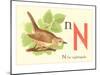 N is for Nightingale-null-Mounted Art Print