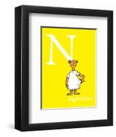 N is for Nightshirt (yellow)-Theodor (Dr. Seuss) Geisel-Framed Art Print