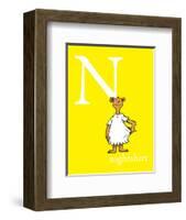 N is for Nightshirt (yellow)-Theodor (Dr. Seuss) Geisel-Framed Art Print