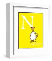 N is for Nightshirt (yellow)-Theodor (Dr. Seuss) Geisel-Framed Art Print