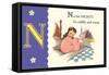 N is for Nighty-null-Framed Stretched Canvas