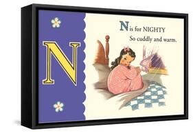 N is for Nighty-null-Framed Stretched Canvas