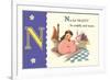 N is for Nighty-null-Framed Art Print