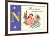 N is for Nighty-null-Framed Art Print