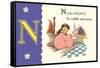 N is for Nighty-null-Framed Stretched Canvas