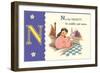 N is for Nighty-null-Framed Art Print