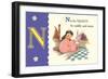 N is for Nighty-null-Framed Art Print