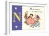 N is for Nighty-null-Framed Art Print