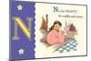 N is for Nighty-null-Mounted Art Print
