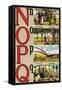 N, O, P, Q Illustrated Letters-Edmund Evans-Framed Stretched Canvas