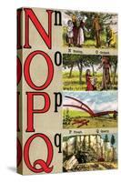 N, O, P, Q Illustrated Letters-Edmund Evans-Stretched Canvas