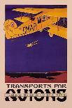 Transports Par Avions-N.r. Money-Framed Stretched Canvas