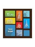 Travel Badges like Metro Interface-N-trash-Art Print