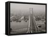 N.Y. from Brooklyn Tower, Williamsburg Bridge, New York, N.Y.-null-Framed Stretched Canvas