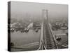 N.Y. from Brooklyn Tower, Williamsburg Bridge, New York, N.Y.-null-Stretched Canvas