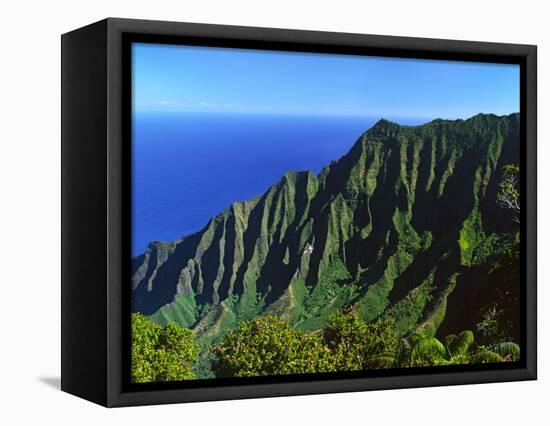 Na Pali Coast, Kauai, Hawaii, USA-Charles Sleicher-Framed Stretched Canvas