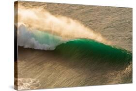 Na Pali Emerald-Breaking wave off the Na Pali coast, Kauai, Hawaii-Mark A Johnson-Stretched Canvas