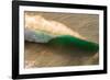 Na Pali Emerald-Breaking wave off the Na Pali coast, Kauai, Hawaii-Mark A Johnson-Framed Photographic Print