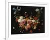 /Na Swag of Roses, Tulips, Dahlias and Other Flowers-George Wesley Bellows-Framed Giclee Print