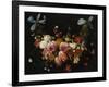 /Na Swag of Roses, Tulips, Dahlias and Other Flowers-George Wesley Bellows-Framed Giclee Print